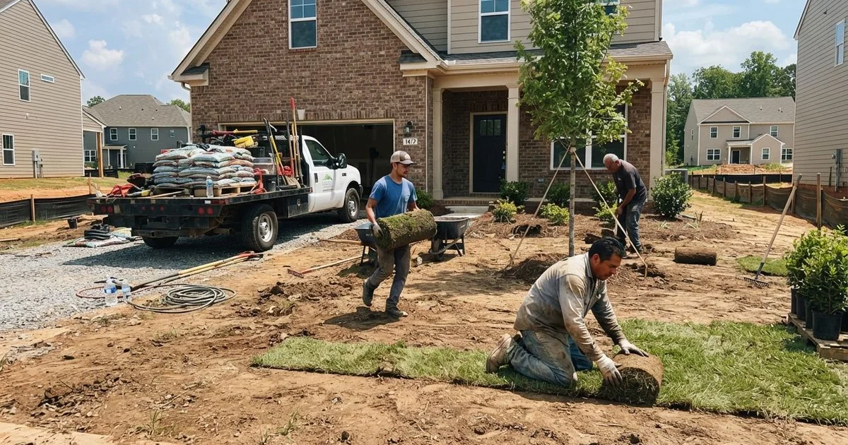 Landscape design for a new construction or bare lot yard