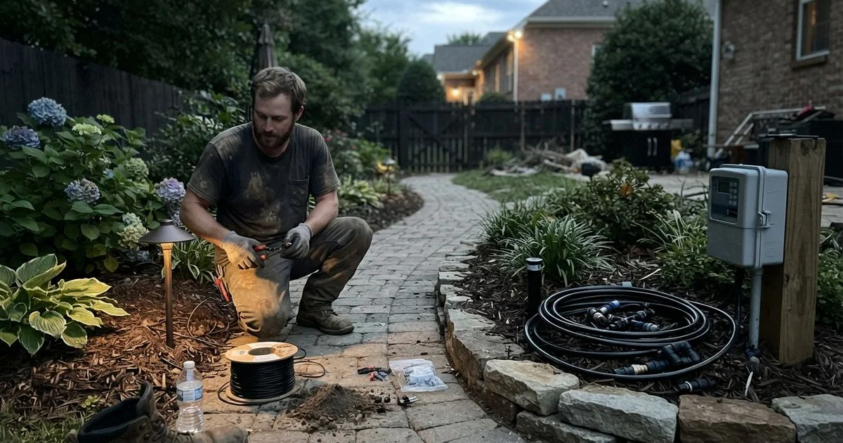 Outdoor lighting and irrigation design cost explained